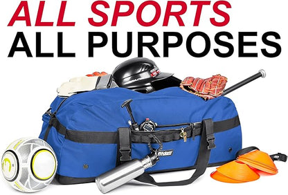 Fitdom 132L 36" Heavy Duty Extra Large Sports Gym Equipment Travel Duffel Bag W/Adjustable Shoulder