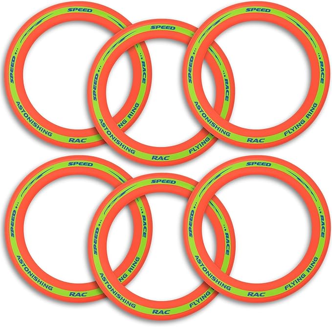 Liberty Imports 6 Pack: Flying Aero Discs Sports Outdoor Pro Flyer Rings - Plastic Toy Ultimate