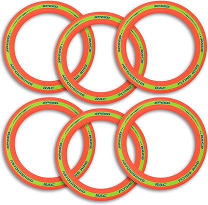 Liberty Imports 6 Pack: Flying Aero Discs Sports Outdoor Pro Flyer Rings - Plastic Toy Ultimate