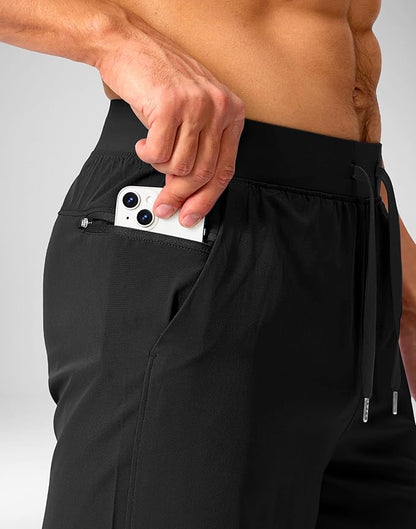 Men's Running Shorts with Zipper Pockets 9 Inch/ 7 Inch / 5 Inch Lightweight Quick Dry Gym Workout