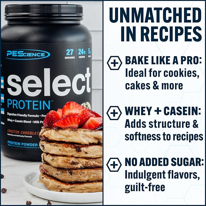 PEScience Select Protein Powder, Whey and Casein Blend, Clean Protein Powder for Women and Men, Low