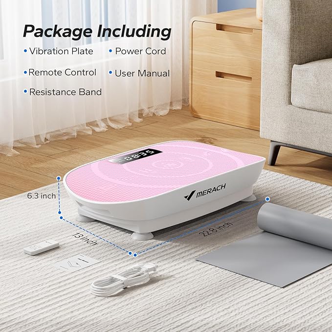 MERACH Vibration Plate Exercise Machine, Whole Body Workout Equipment for Women, Bluetooth and
