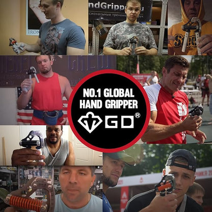 GD Grip Strength Trainer (Premium Adjustable Grip Strengthener for Forearm Training) Wrist and