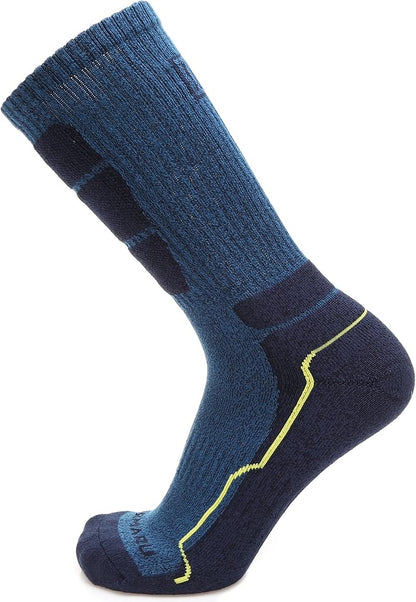 MIRMARU Men's 5 Pairs Hiking Outdoor Trail Running Trekking Moisture Wicking Cushion Crew Socks