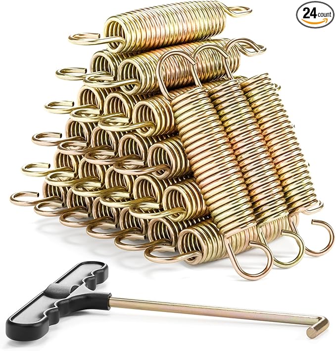 3.5"-8.5" Trampoline Springs, Heavy Duty Stainless Steel Trampoline Accessories with Swivel &