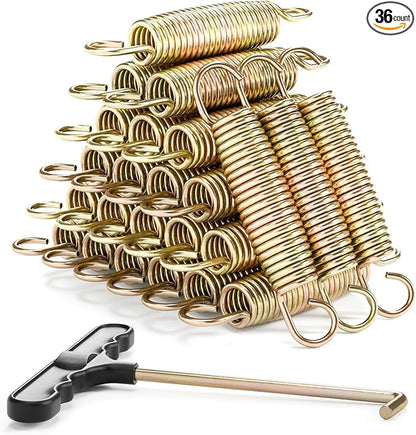 3.5"-8.5" Trampoline Springs, Heavy Duty Stainless Steel Trampoline Accessories with Swivel &