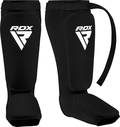 RDX Shin Guards Kickboxing Muay Thai, SATRA Approved, MMA Leg Instep Protection Pads, Sparring