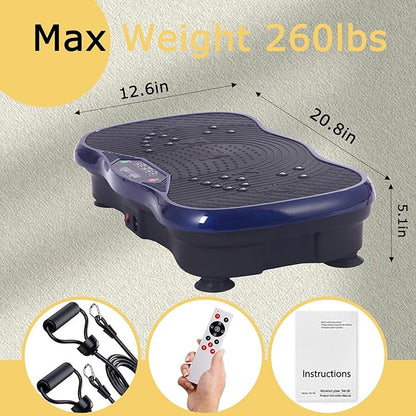 Vibration Plate Exercise Machine, Vibrating Plate Fitness Platform with Remote Control ??Portable