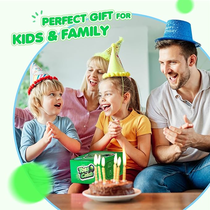 Toss and Catch Ball Set Upgraded - Kids Toys Outdoor Games for Whole Family - Water-Resistant Great