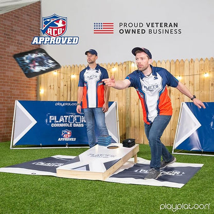 Play Platoon Cornhole Bags Set of 8 Regulation Professional Corn Hole Bean Bags ACO Approved