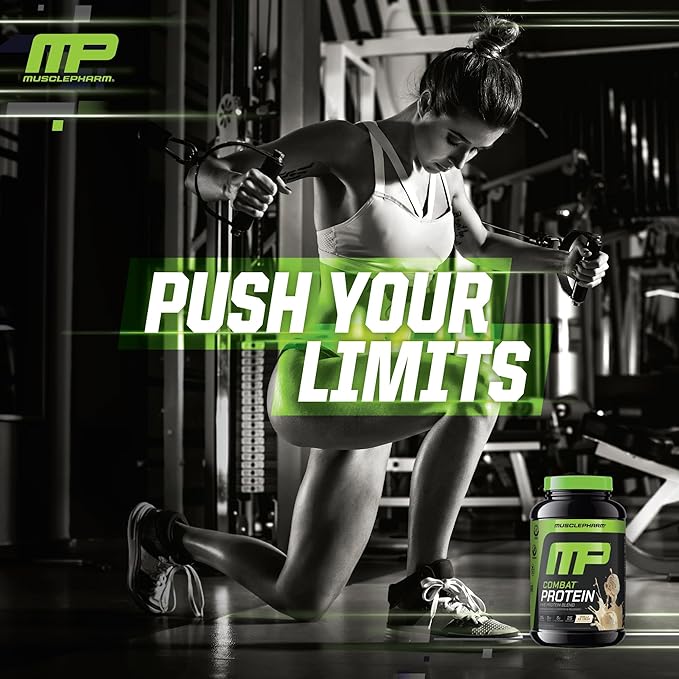 MusclePharm Combat Protein Powder, Vanilla Flavor, Fuels Muscles for Productive Workouts, 5 Protein