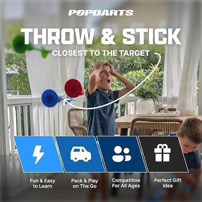 Popdarts Game Rookie Pack – Beginner-Friendly Suction Cup Dart Game for Kids, Families, and New