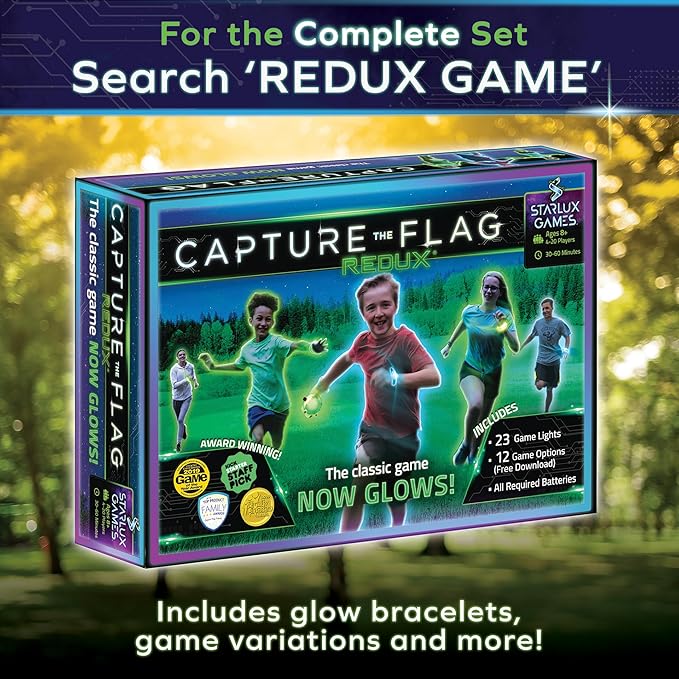 Glow in The Dark Capture The Flag - Starter Set | Ages 8+ | Outdoor Games for Kids 8-12+ | Glow in