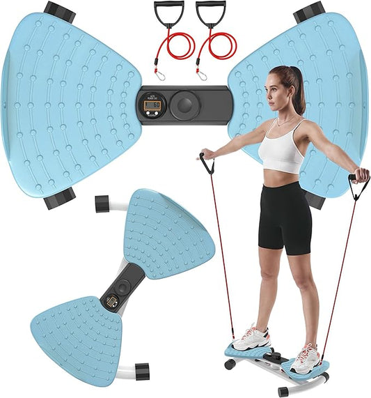 renZEC Waist Twister Machine, Adjustable Exercise Twist Board for Women Men, Noiseless Ab Twister