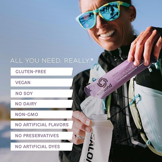 Tailwind Nutrition Endurance Fuel, Carbohydrate & Electrolyte Sports Drink Mix Powder, Gluten-Free