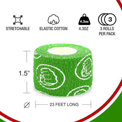 WOD Nation Flexible Hook-Grip Athletic Tape – Easy-Tear, Sweat-Proof Thumb & Finger Strips for