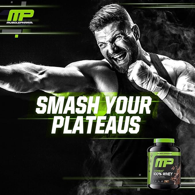 MusclePharm Combat 100% Whey Protein Powder, Chocolate Milk, Fast Recovery & Muscle Gain with Whey