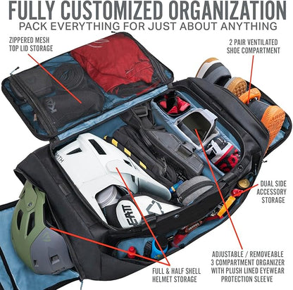 Wildhorn Big Mesa 90L MTB Gear Bag - Lightweight & Waterproof Duffel, Mountain Bike Duffle Bag