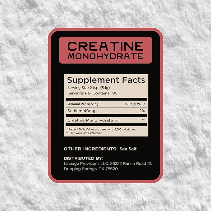 Micronized Creatine Monohydrate with Sea Salt - Micronized Creatine Powder for Training &