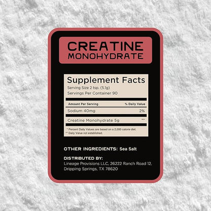 Micronized Creatine Monohydrate with Sea Salt - Micronized Creatine Powder for Training &