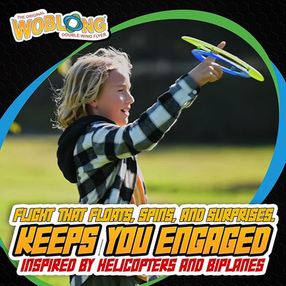 Double Wing Flyer – Aerodynamic Flying Disc for Families & Adults Playing Catch, Sports Toys for