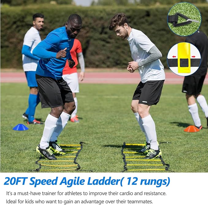 Soccer Agility Training Poles Equipment |Adjustable Soccer Equipment for Training Includes 6