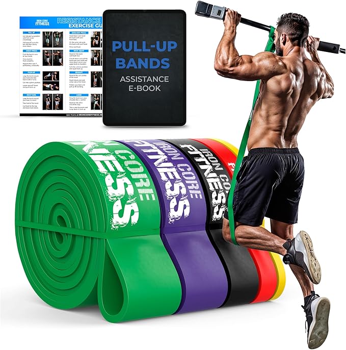 Pull Up Assistance Resistance Bands - Long Loop Power Bands for Men and Women - Strength Power