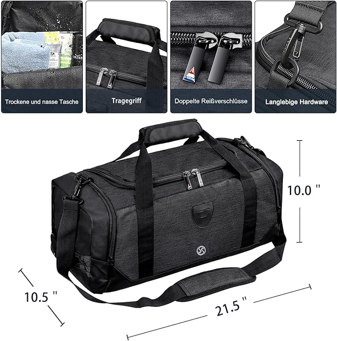 Gym Duffle Bag Backpack Waterproof Sports Duffel Bags Travel Weekender Bag for Men Women Overnight