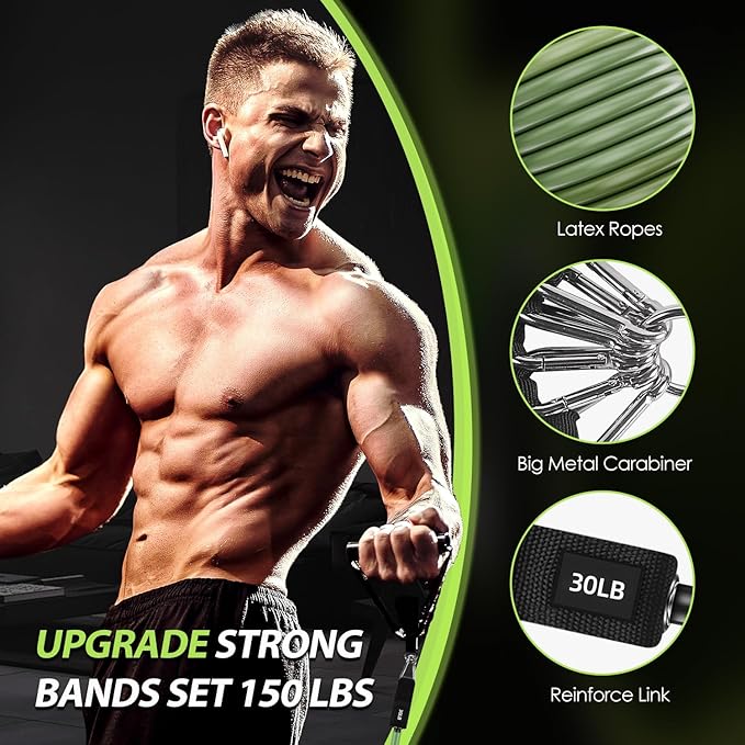 WHATAFIT Resistance Bands, Exercise Bands，Resistance Bands for Working Out, Work Out Bands with