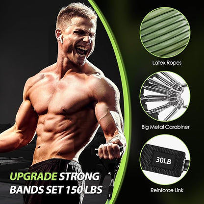 WHATAFIT Resistance Bands, Exercise Bands，Resistance Bands for Working Out, Work Out Bands with