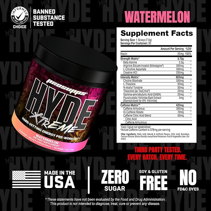 PROSUPPS Mr. Hyde Xtreme Pre Workout Powder with Creatine, Beta Alanine & Caffeine ??Extreme