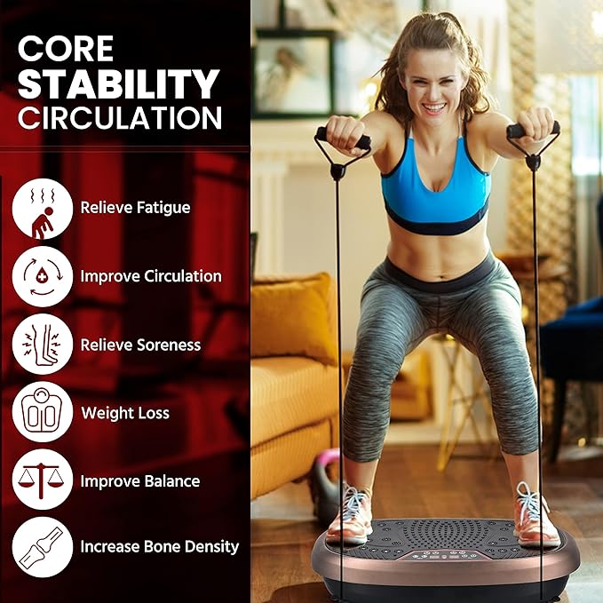 EILISON FitMaxx 3D XL Vibration Plate Exercise Machine - Whole Body Workout Vibration Platform