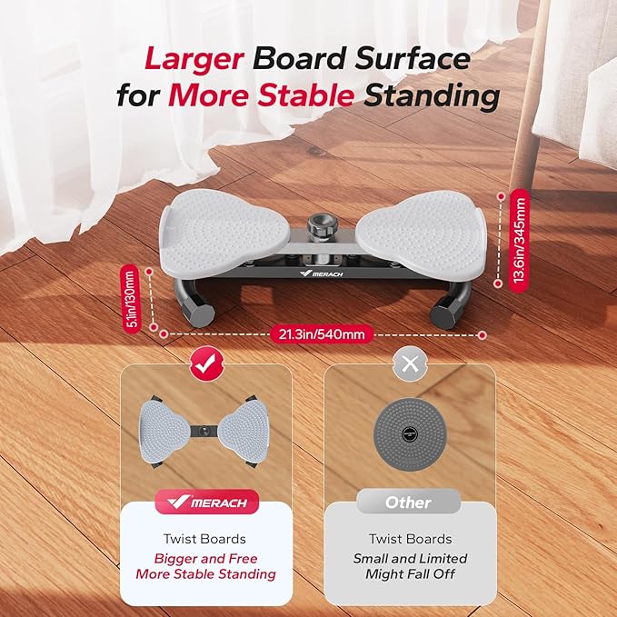 MERACH Waist Twister Machine, Ab Twist Board with 300 lbs Weight Capacity, Abs Workout for Slim