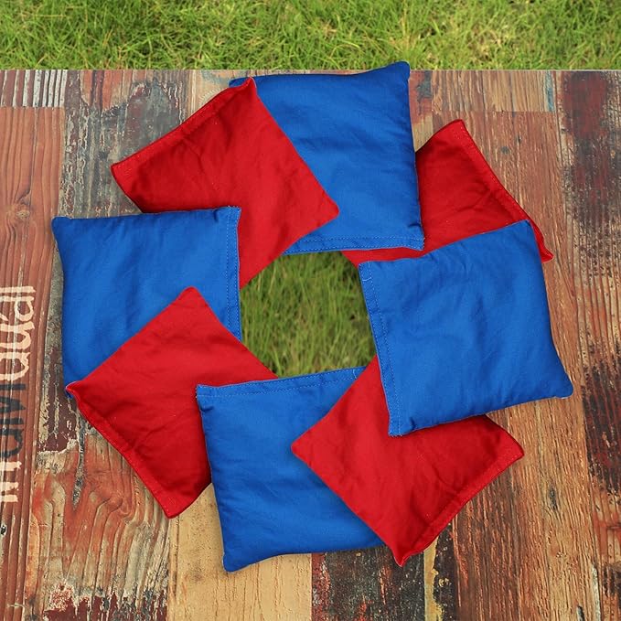 Solid Wood Premium Cornhole Game Set, Bean Bag Toss Game for Tailgate, Outdoor, Backyard