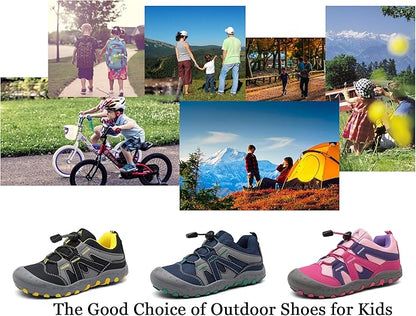 Mishansha Kids Hiking Boots Toddler Girls Boys Hiking Shoes Water-Resistant Anti-Collision Non-Slip