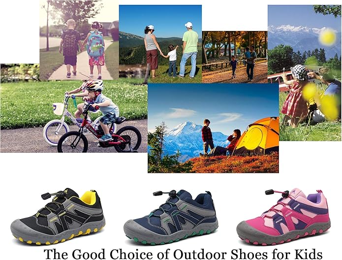 Mishansha Kids Hiking Boots Toddler Girls Boys Hiking Shoes Water-Resistant Anti-Collision Non-Slip