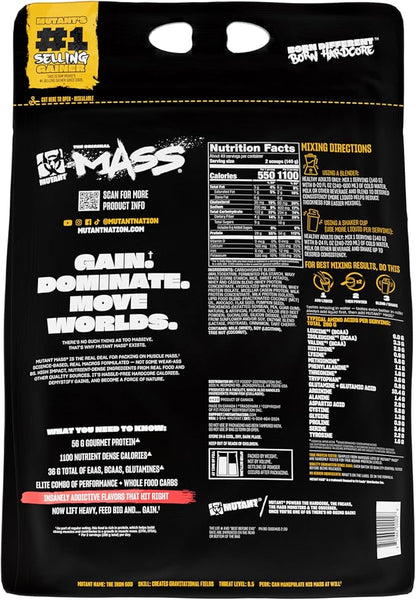 Mutant Mass Weight Gainer Protein Powder with Whey, and Casein Protein Blend for High-Calorie