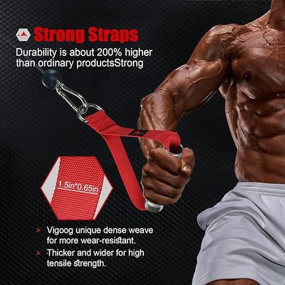 Heavy Duty Metal Workout Handles，Replacement Grip Attachments for Cable Machines, Resistance Bands