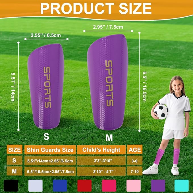 Shin Guards Soccer Kids 2025 Version High-Density Foam Soccer Shin Guard with Sleeves Shin