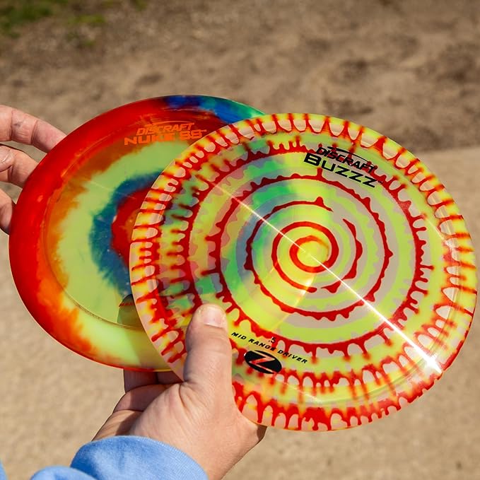 Discraft Z Fly-Dye Two Pack – Disc Golf Set | Buzzz & Nuke SS | Zone & Raptor | Sol & Avenger SS |