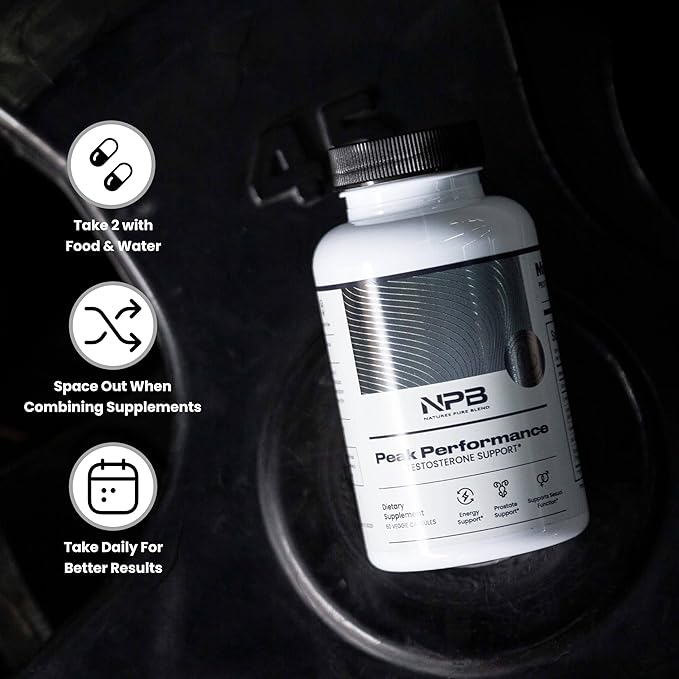 Nature's Pure Blend Peak Performance ??Testosterone Supplement for Men with D-Aspartic Acid