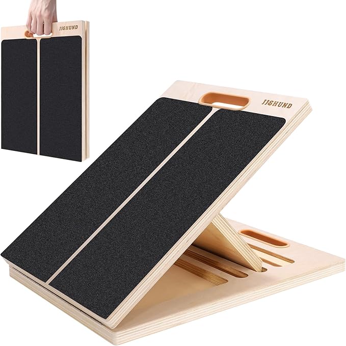 Slant Board for Calf Stretching, Adjustable Wooden Calf Stretcher Incline Board, Calf Stretch Board