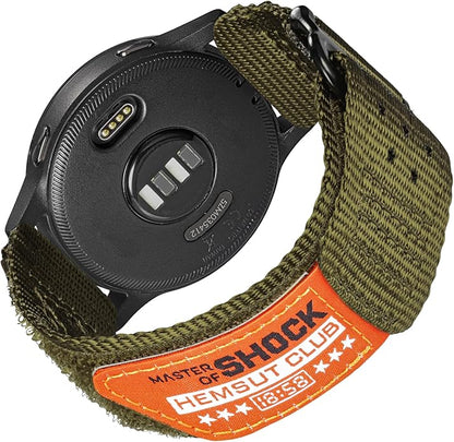 20mm Nylon Band Compatible with Garmin Vivoactive6/5/3,Forerunner 165/55/645/245 Music, 20mm Soft