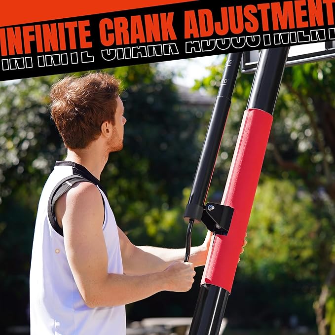 Crank Lift Basketball Hoop Outdoor 7.5-10ft Adjustable Portable Basketball Goal for Youth and