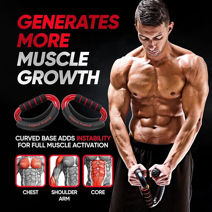 Legend Pushup ??Advanced Push-Up Bars to Eliminate Wrist Pain, Generate More Muscle Growth, Deliver