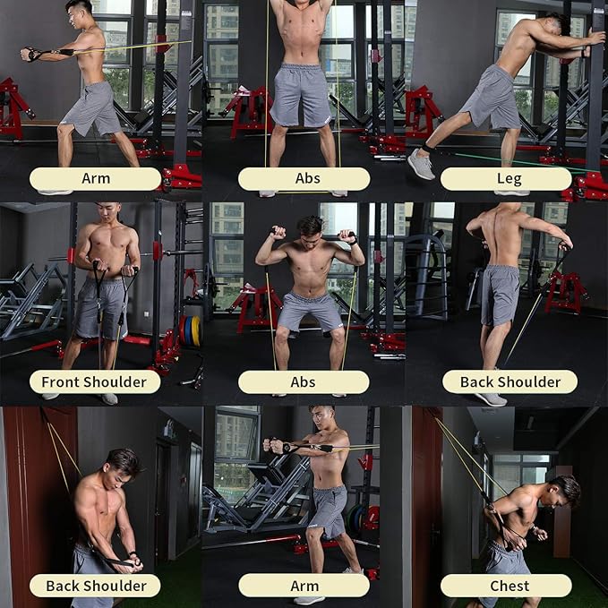 WHATAFIT Resistance Bands, Exercise Bands，Resistance Bands for Working Out, Work Out Bands with