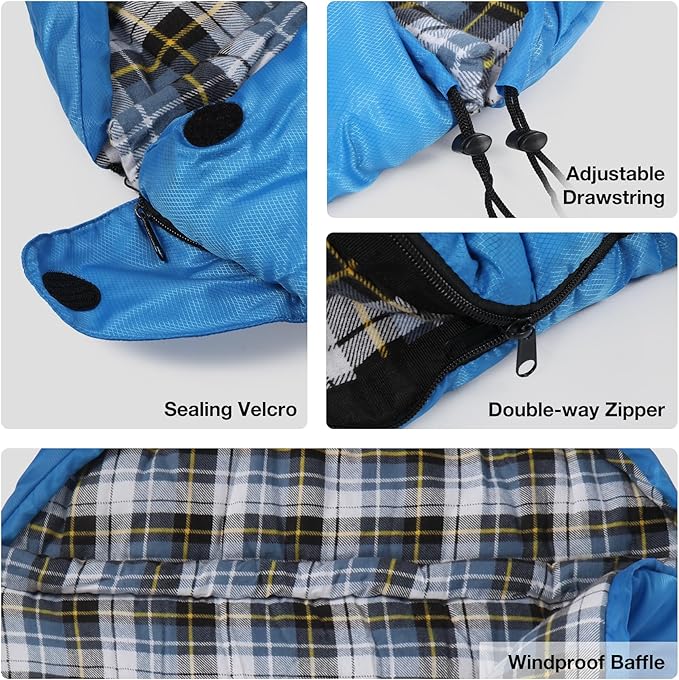 REDCAMP Kids Mummy Sleeping Bag for Camping, 3 Season Cold Weather Sleeping Bag Fit Boys,Girls &