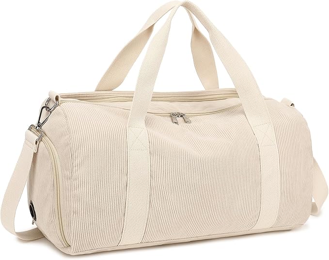 Duffle Bag for Gym Sports Women Girls Workout Travel Bag Weekender with Shoe Compartment and Wet