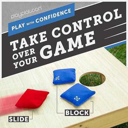 Professional Cornhole Bags - Set of 8 Regulation All Weather Double Sided - Sticky Side/Slick Side