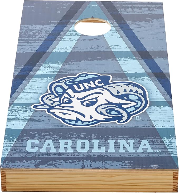 Wild Sports NCAA College 2' x 4' Wood Direct Print Tournament Cornhole Set, 8 Bean Bags, Vintage